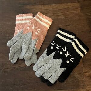 Women’s Gloves Set - Pink and Black